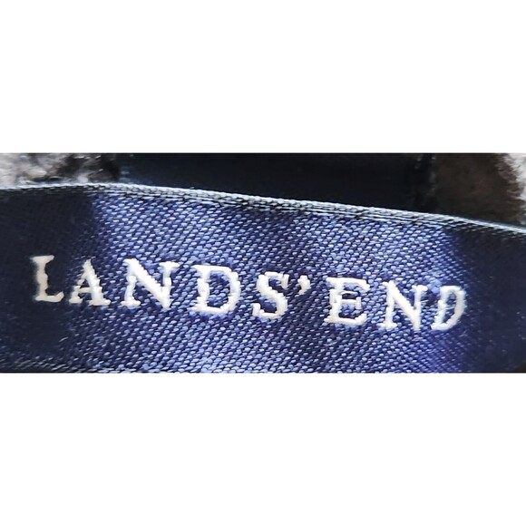 Lands' End Women's Vest Size 1X Gray Faux Suede Sherpa Lined Outdoor Gorpcore - Picture 6 of 8
